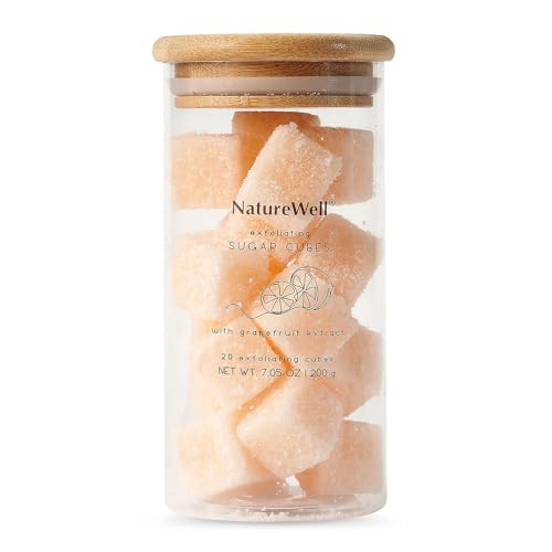 Naturewell Exfoliating Sugar Cubes, Grapefruit And Coffee, 20 Cubes (2 Pack)