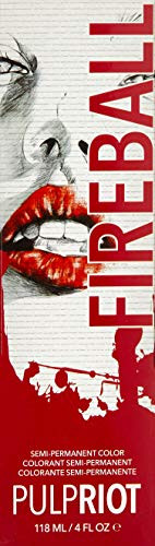 Pulp Riot Semi-Permanent Hair Color For Unisex, Fireball Red, 4 Ounce