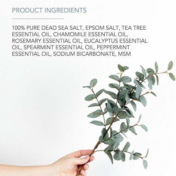 Pure Body Naturals Tea Tree Oil Foot & Bath Soak With Epsom And Dead Sea Salt, 20 Oz - Therapeutic Blend - Relief For Tired Muscles, Addresses Common Foot And Toenail Issues, Eliminates Foot Odor