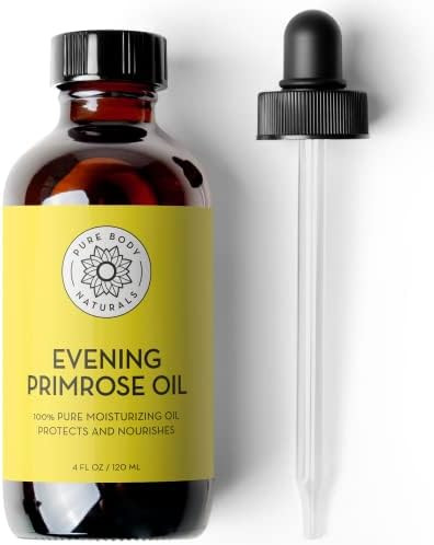 Pure Body Naturals Evening Primrose Oil - Liquid, Not Capsules - For Face, Skin And Hair, 4 Fl Oz