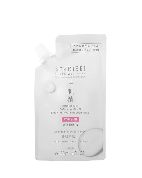 Sekkisei Clear Wellness Softening Milk N, Lightweight Facial Emulsion For Sensitive Skin, 5 Ounce