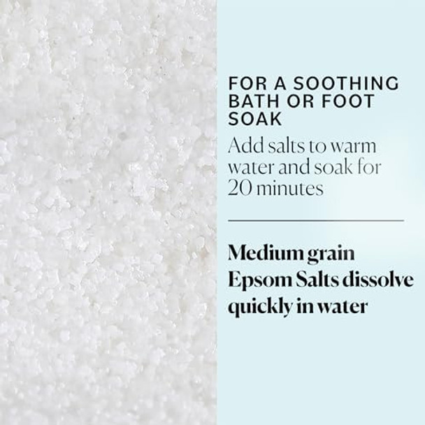 Sky Organics - Epsom Salt Bath Soak, 5 Lbs - Magnesium Sulfate Usp - 100% Pure, Medium Grain - Unscented - Soaking Bath Salts - Resealable Bag - Natural, Vegan & Cruelty  - Self Care - Bath & Feet