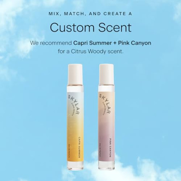 Skylar Capri Summer And Pink Canyon Eau De Perfume Layering 2 Pack- Hypoallergenic & Clean Perfume For Women & Men, Vegan & Safe For Sensitive Skin- (10Ml /0.33 Fl Oz)