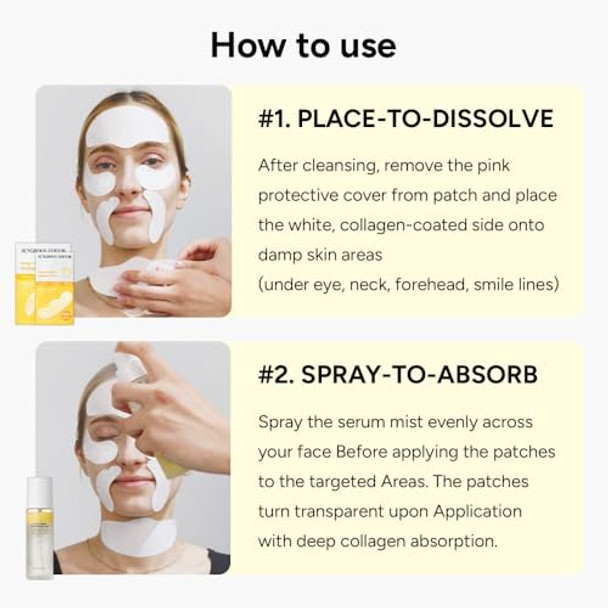 Sungboon Editor Melting Collagen Set (Deep Collagen Melting Patch 6Pcs, Barrier Serum Mist), Real Collagen Care For Puffy Eyes And Neck Wrinkles, Best s For Mom, Skincare  Sets For Mom