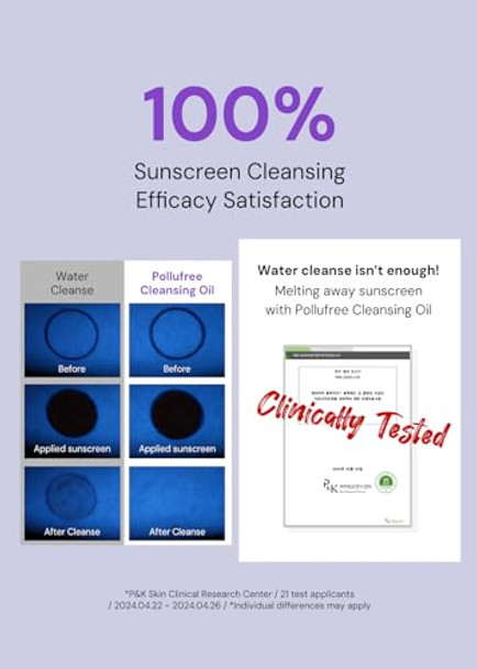 Thankyou Farmer Pollu Pore Deep Cleansing Oil - Spf Cleanser, Korean Perilla Herb, Makeup Blackhead Remover, Dermatologist Tested, Korean Oil Cleanser 7.03 Fl.Oz. 200Ml