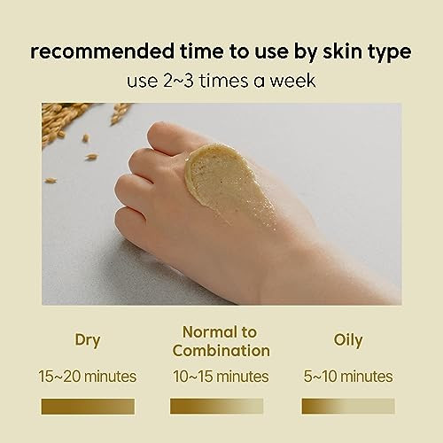 Thankyou Farmer Rice Pure The Real Scrub Pack, Korean Facial Scrub, Vegan, Self-Heating Formula, Special Home-Spa, Gentle Exfoliating Face Scrub, Dermatologist Tested, 3.51 Fl.Oz (100Ml)