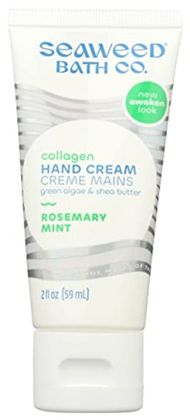 The Seaweed Bath Co. Collagen Hand Cream, Awaken Rosemary & Mint Scent, With Natural Bladderwrack Seaweed, Vegan, Paraben , 2 Oz (Pack Of 1)