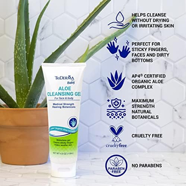 Triderma Baby Aloe Cleansing Gel For Face And Body (4 Oz) Triderma Baby Aloe Cleansing Gel For Face And Body (4 Oz)