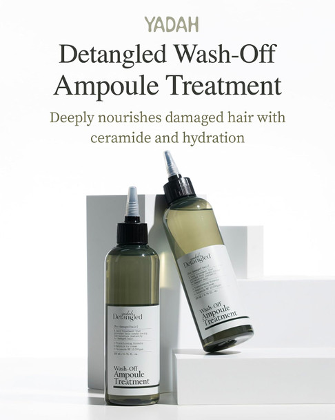 Yadah Detangled Wash-Off Ampoule Treatment 6.76 Fl Oz  Deep Repair & Nourishment With Ceramide Np, Hyaluronic Acid, Avocado Oil  Smooths, Moisturizes, Restores Shine For Damaged, Dry, Frizzy Hair