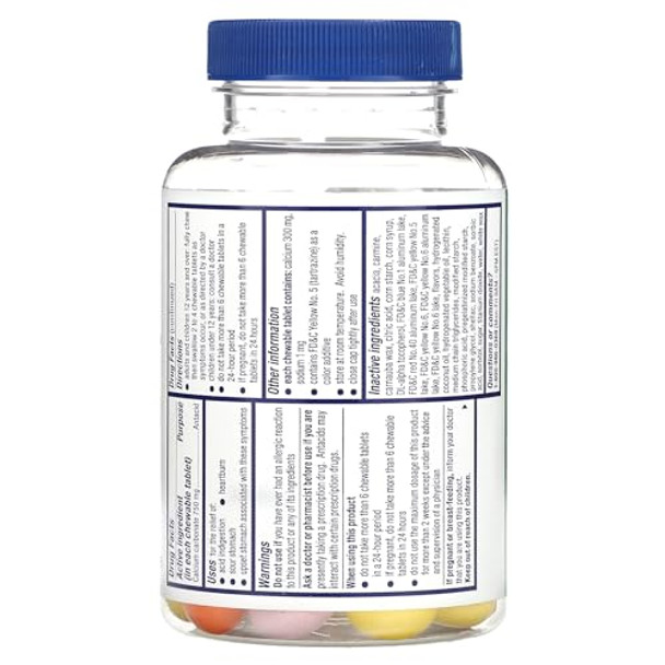 Alka-Seltzer Extra Strength Heartburn Reliefchews - Relief Of Heartburn, Acid Indigestion And Sour Stomach - Assorted Lemon, Orange Strawberry Flavors - 66 Count Alka-Seltzer Extra Strength Heartburn Reliefchews - Relief Of Heartburn, Acid Indigestion And Sour Stomach - Assorted Lemon, Orange Strawberry Flavors - 66 Count