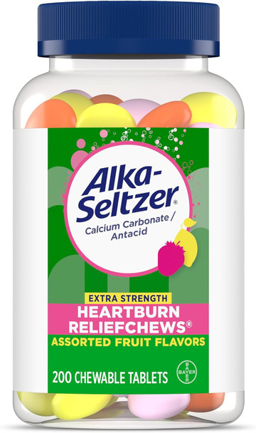 Alka-Seltzer Extra Strength Heartburn Reliefchews, Antacid For Fast Heartburn & Acid Indigestion Relief On The Go, 200 Ct Alka-Seltzer Extra Strength Heartburn Reliefchews, Antacid For Fast Heartburn & Acid Indigestion Relief On The Go, 200 Ct