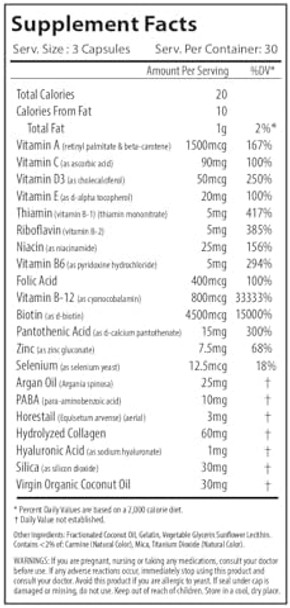 Alpha Supps Hair, Skin, And Nails Supplement For Women - Vibrant Hsn Health And Strength With Biotin, Collagen, And Vitamins To Support Hair Growth, Thickness, And Skin Radiance - 90 Capsules