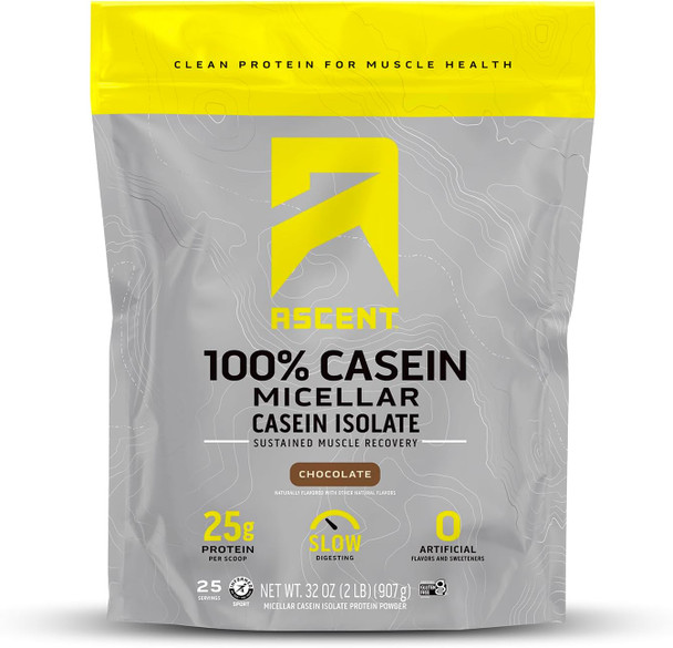 Ascent Casein Protein Powder - 2 Pounds