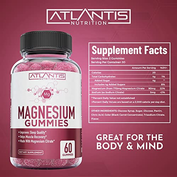 Atlantis Nutrition 60 Tart Cherry Gummies + 60 Magnesium Citrate Gummies
