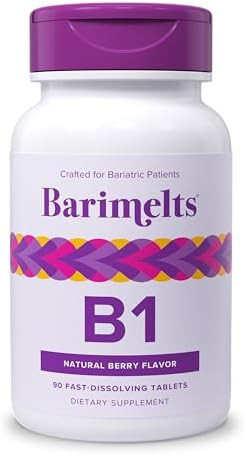 Barimelts Vitamin B1, 90 Fast-Dissolving Tablets (3-Month Supply), Sugar- Bariatric Vitamins For Women, Natural Berry Flavor​