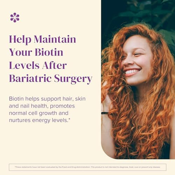 Barimelts Biotin 5000Mcg, 90 Fast-Dissolving Tablets (3-Month Supply), Sugar- Bariatric Vitamins For Women, Natural Strawberry Flavor​