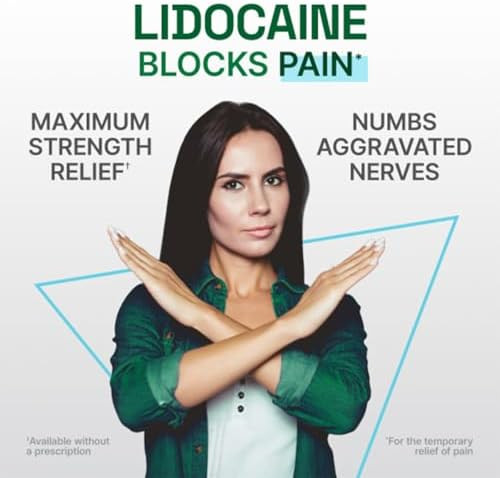 Bioze Ultraflex Lidocaine Patches Maximum Strength, Patented Technology, Flexible Pain Relief Patch For Lower Back, Lidocaine Patch For Neck, Knee, Shoulder, Large Patches, 4 Count (Pack Of 2)