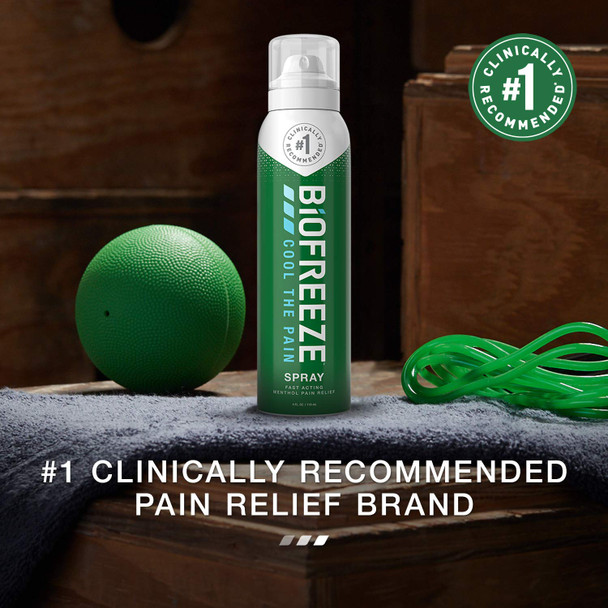 Bioze Pain Relief Spray, 4 Oz. Aerosol Spray, Pack Of 2, Colorless (Packaging May Vary)