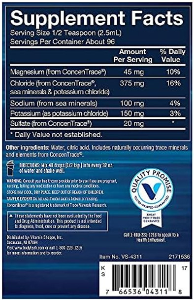 Bodytech Liquid Electrolytes For Hydration Support - Unflavored (8 Fl Oz.)