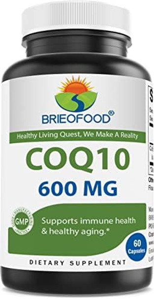 Brieofood Coq10 600 Mg Per Capsule - Heart Health Support - 60 Count Brieofood Coq10 600 Mg Per Capsule - Heart Health Support - 60 Count