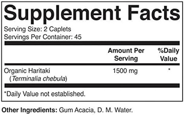 Brieofood Organic Haritaki 1500Mg, 45 Servings, Vegetarian, Gluten , 90 Vegetarian Tablets Brieofood Organic Haritaki 1500Mg, 45 Servings, Vegetarian, Gluten , 90 Vegetarian Tablets