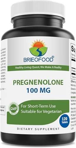 Brieofood Pregnenolone 100 Mg 120 Tablets - Hormone Balance Supplement