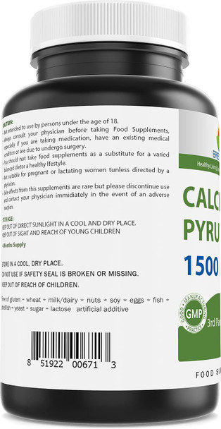 Brieofood Calcium Pyruvate 1500Mg Per Serving - 240 Vegetarian Capsules Brieofood Calcium Pyruvate 1500Mg Per Serving - 240 Vegetarian Capsules