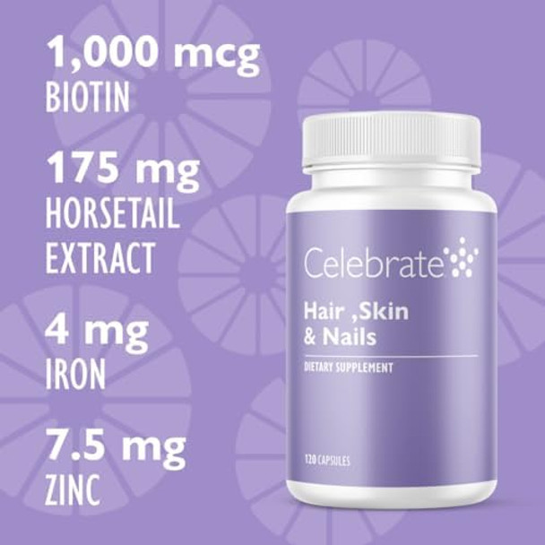 Celebrate Vitamins Hair, Skin And Nails - 120 Capsules Celebrate Vitamins Hair, Skin And Nails - 120 Capsules