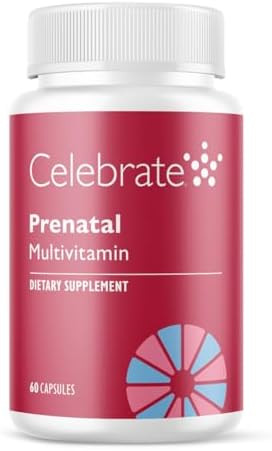 Celebrate Vitamins Bariatric Prenatal Multivitamin Capsules With Folate (Folic Acid), Vitamin A, Iron, Iodine, And Choline, For Roux En Y And Sleeve Gastrectomy Patients, 60 Count