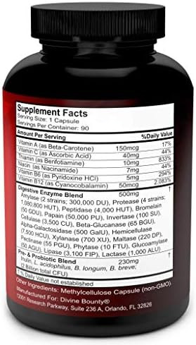 Divine Bounty Digestive Enzymes With Probiotics & Men'S Multivitamin Bundle