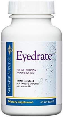 Dr. Whitaker'S Eyedrate Hydration And Lubrication Supplement With Omega-3, Omega-7 And Antioxidants, 60 Softgels (30-Day Supply)