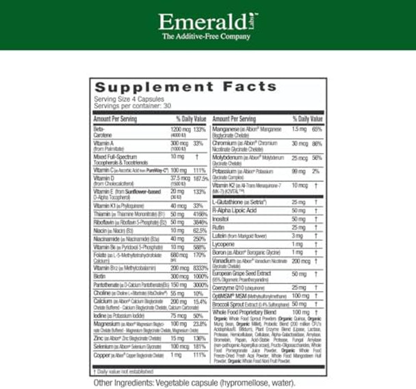 Emerald Labs Women'S 45+ Clinical Multi - Multivitamin For Comprehensive Support, Bone & Heart Health - Designed For Women 45+ - Gluten- & Vegetarian - 120 Vegetable Capsules (30-Day Supply) Emerald Labs Women'S 45+ Clinical Multi - Multivitamin For Comprehensive Support, Bone & Heart Health - Designed For Women 45+ - Gluten- & Vegetarian - 120 Vegetable Capsules (30-Day Supply)
