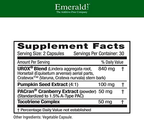 Emerald Labs Bladder Health - Cranberry Extract Supplement With Pumpkin Seed Extract & Horsetail -  Urinary Tract Support - 60 Vegetable Capsules (30-Day Supply)