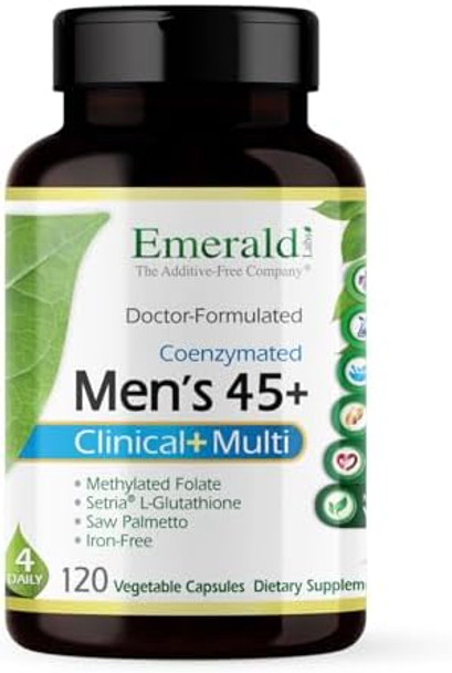 Emerald Labs Men'S 45+ Clinical Multi - Multivitamin For Comprehensive Support, Bone & Heart Health - Designed For Men 45+ - Gluten- & Vegetarian - 120 Vegetable Capsules (30-Day Supply) Emerald Labs Men'S 45+ Clinical Multi - Multivitamin For Comprehensive Support, Bone & Heart Health - Designed For Men 45+ - Gluten- & Vegetarian - 120 Vegetable Capsules (30-Day Supply)