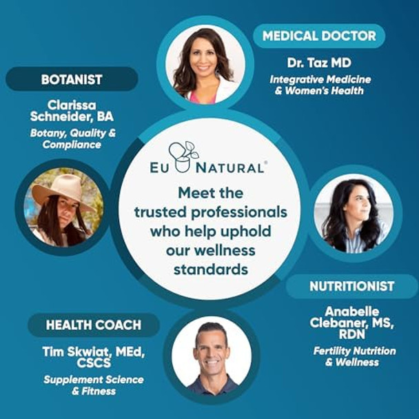 Eu Natural Vitality Cortisol Supplement – Fight Fatigue, Feel Calm & Balanced – Healthy Cortisol, Focused Energy, Adrenal Support – Ashwagandha Supplement With Rhodiola, L-Tyrosine, Holy Basil – 60 Veg Capsules