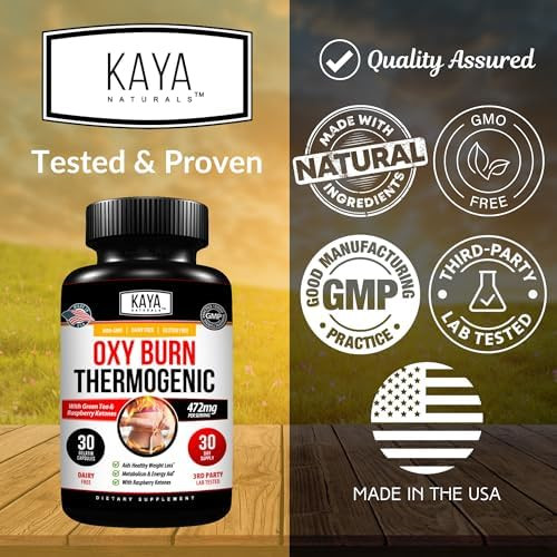 Kaya Naturals Oxy Burn - Thermogenic Herbal Formula For Active Living – Non-Gmo & Gluten- – 30 Count