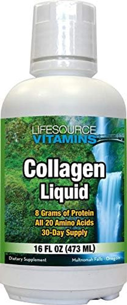 Lifesource Vitamins Collagen Liquid - Since 1992-16 Fl Oz - 30 Day Supply. Type 1 And 3 Collagen. Bones, Joints, Hair, Skin, Nails, Wrinkles. Lifesource Vitamins Collagen Liquid - Since 1992-16 Fl Oz - 30 Day Supply. Type 1 And 3 Collagen. Bones, Joints, Hair, Skin, Nails, Wrinkles.