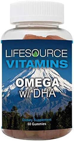 Lifesource Vitamins Omega 3,6,9 W/Dha - 60 Gummies - 100% Plant Based - Vegetarian - Kids, Teens And Adults