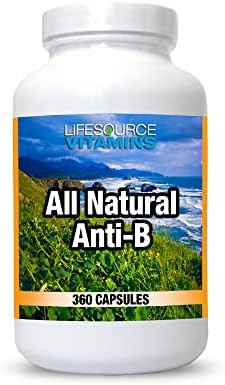 Lifesource Vitamins All Natural Anti-B For Immune Support, 14 All Natural Ingredient With Ecea & Garlic Extract, 360 Immune Defense Capsules