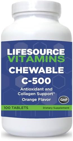Lifesource Vitamins Vitamin C 500 Mg - 100 Chewable Tablets - Amazing Orange Flavor - Sweetened W/Stevia