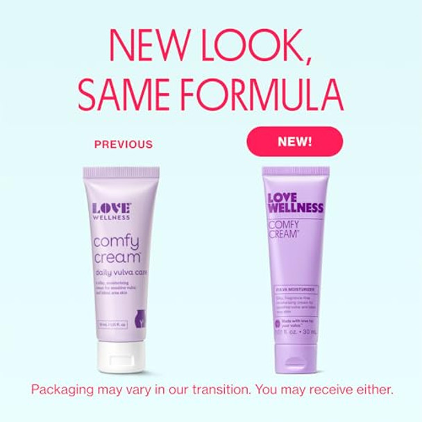 Love Wellness Comfy Cream Vulva & Vaginal Moisturizer - 1.01 Oz