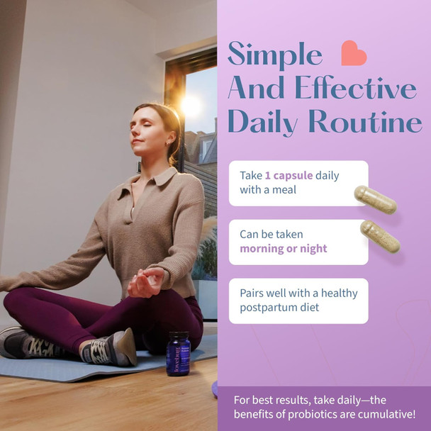 Lovebug Postnatal Probiotics - 20 Billion Cfus Multi Strain For Breastfeeding -With Fenugreek, Milk Thistle & Fennel,Supports Breast Milk & Gut Health, Postpartum Essentials, 30 Capsules