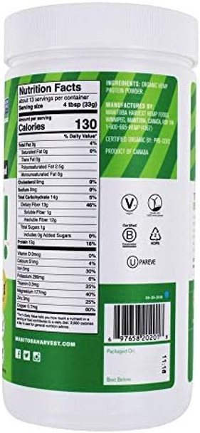 Manitoba Harvest Hemp Prtn Pwdr Pro Fiber Org