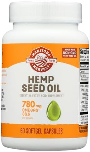 Hemp Seed Oil, 1000Mg Ea, 60 Sgel Pack Of 4
