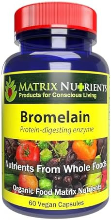 Bromelain - Highly Potent, 100% Organic, Protein-Digesting Enzyme Improve Digestion - Vegan Capsules (60Ct)