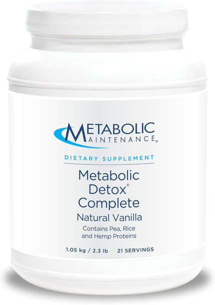Metabolic Maintenance Metabolic Detox Complete - Vanilla Shake - Plant + Pea Protein Powder For Full Body Detox Cleanse + Gut Health - 20G Of Non-Gmo Plant Protein (2.3 Lbs / 30 Servings)