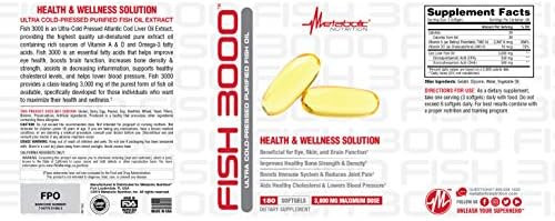 Metabolic Nutrition Fish 3000 (180Count)