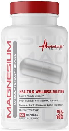 Metabolic Nutrition Magnesium, 650Mg Per Serving, Non-Gmo, Vegan, Gluten , 90 Capsules