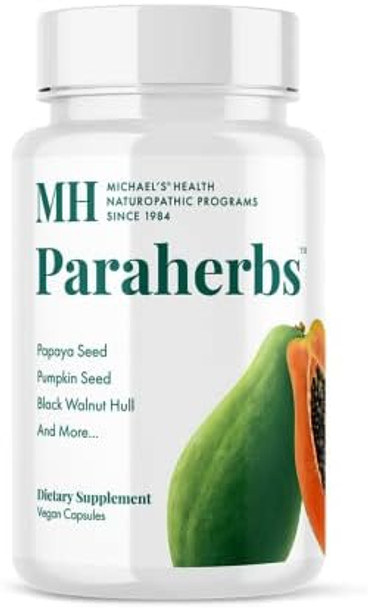 Michael'S Health Naturopathic Programs Paraherbs - 60 Vegetarian Capsules - Fibers To Support Intestinal Tract - Kosher - 15 Servings