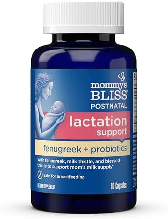 Mommy'S Bliss Postnatal Lactation Support Supplement With Probiotics: Support Breastfeeding Milk Supply With Fenugreek, Blessed & Milk Thistle, Postpartum Immune Health While Nursing (60 Servings)